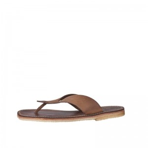 Men's Duckfeet Aero Flip Flops Brown | NZ JGPV47609