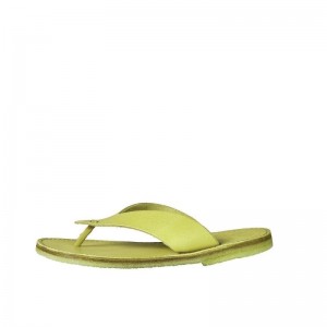 Men's Duckfeet Aero Flip Flops Yellow | NZ LQHI93205