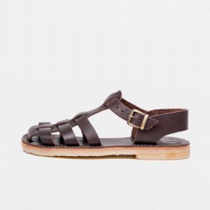 Men's Duckfeet Ringkobing Sandals Chocolate | NZ WHOG76398