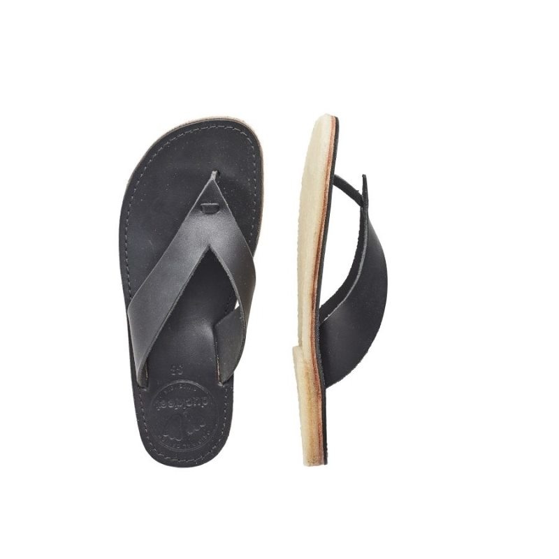 Men's Duckfeet Aero Flip Flops Black | NZ ZVIR07518