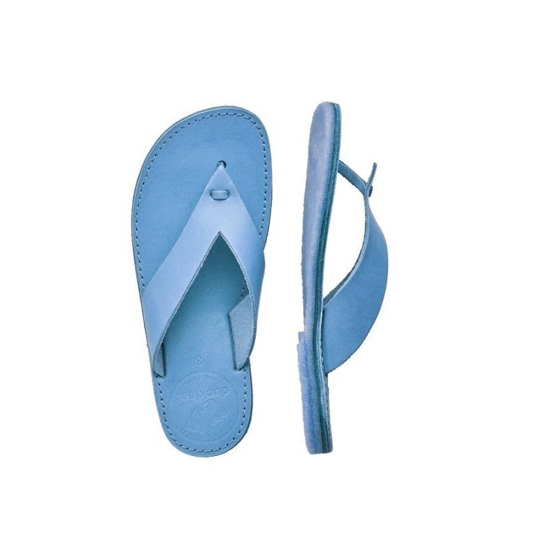 Men's Duckfeet Aero Flip Flops Blue | NZ VQEJ67035