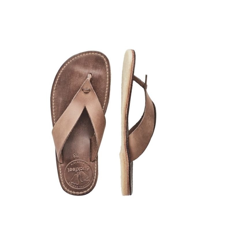 Men's Duckfeet Aero Flip Flops Brown | NZ JGPV47609