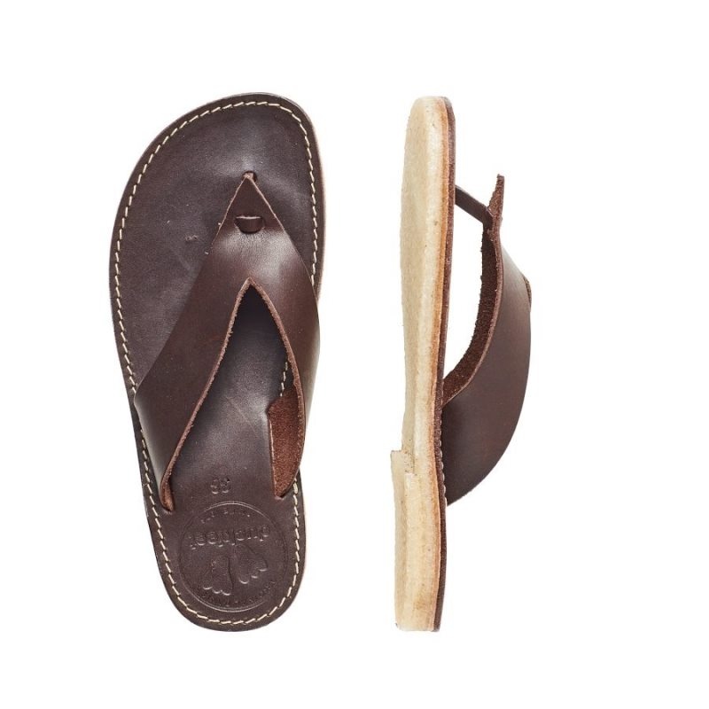 Men's Duckfeet Aero Flip Flops Chocolate | NZ JMOV26947