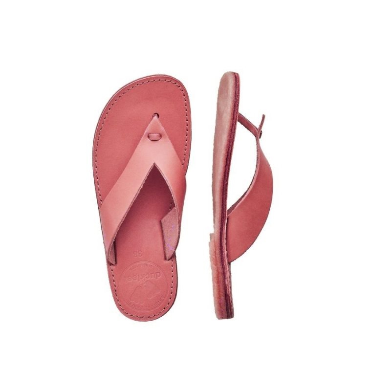 Men's Duckfeet Aero Flip Flops Pink | NZ XANP80762