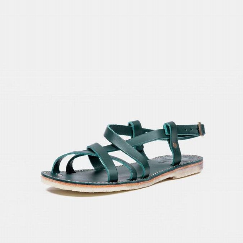 Men's Duckfeet Bornholm Sandals Green | NZ JVOX45809