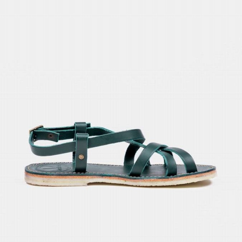 Men's Duckfeet Bornholm Sandals Green | NZ JVOX45809