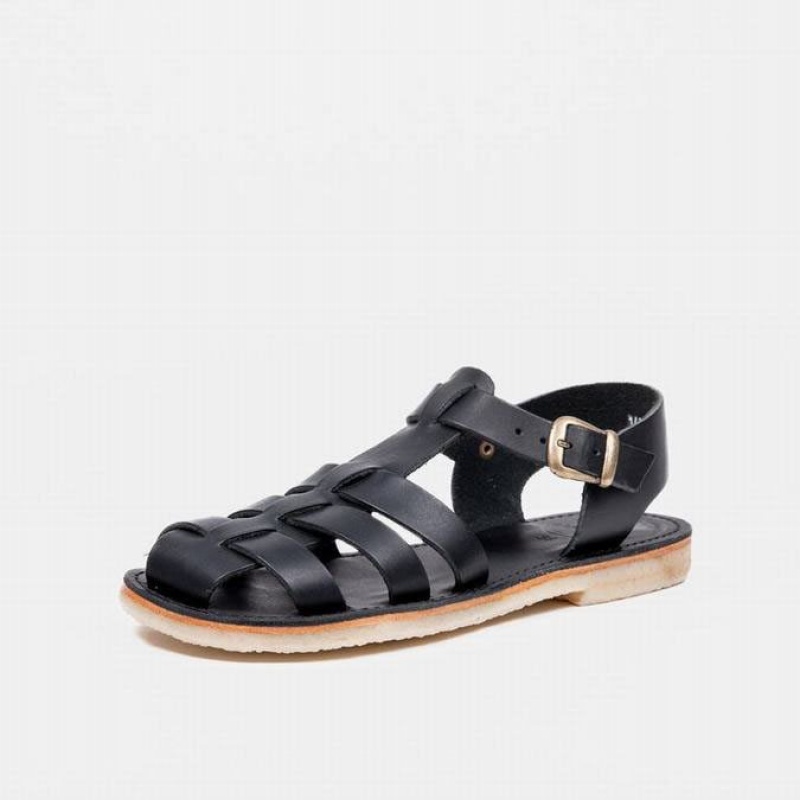 Men's Duckfeet Ringkobing Sandals Black | NZ XNBD74136