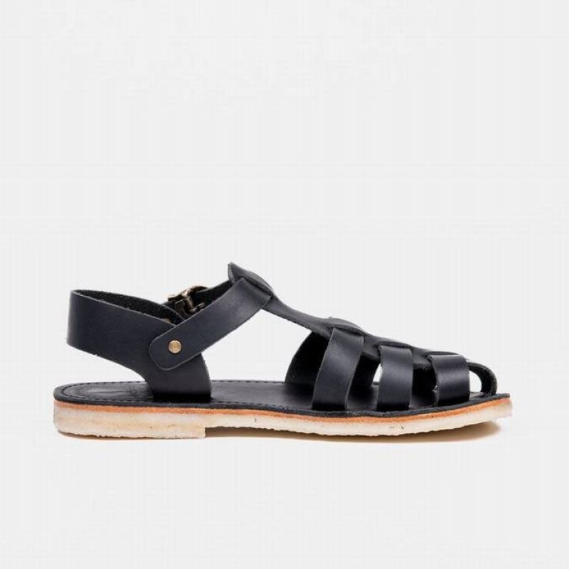 Men's Duckfeet Ringkobing Sandals Black | NZ XNBD74136