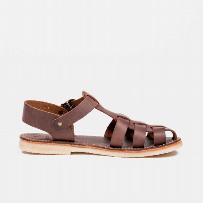 Men's Duckfeet Ringkobing Sandals Brown | NZ MVHE93751