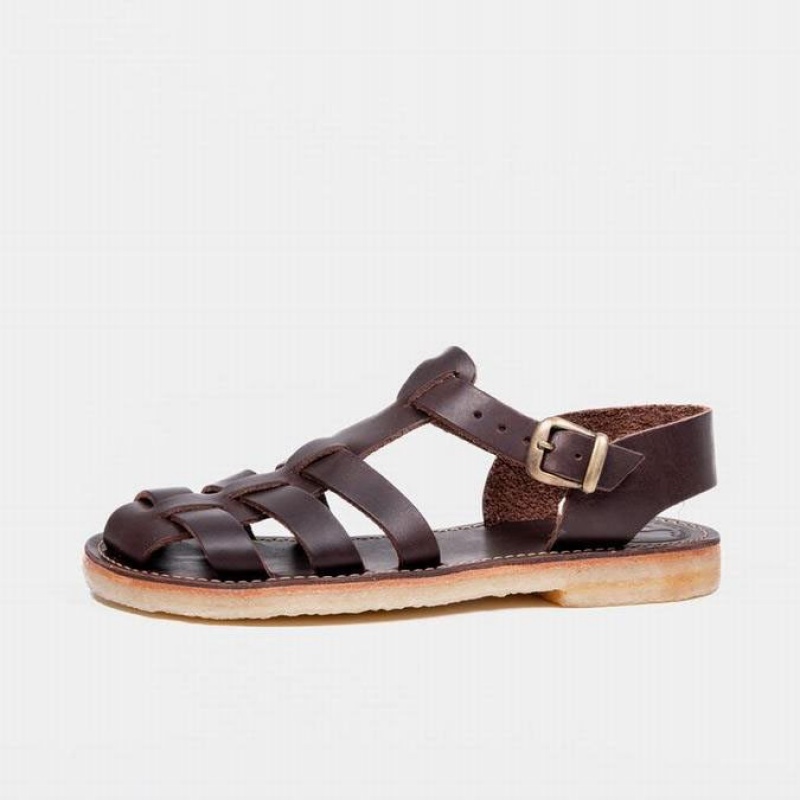 Men's Duckfeet Ringkobing Sandals Chocolate | NZ WHOG76398