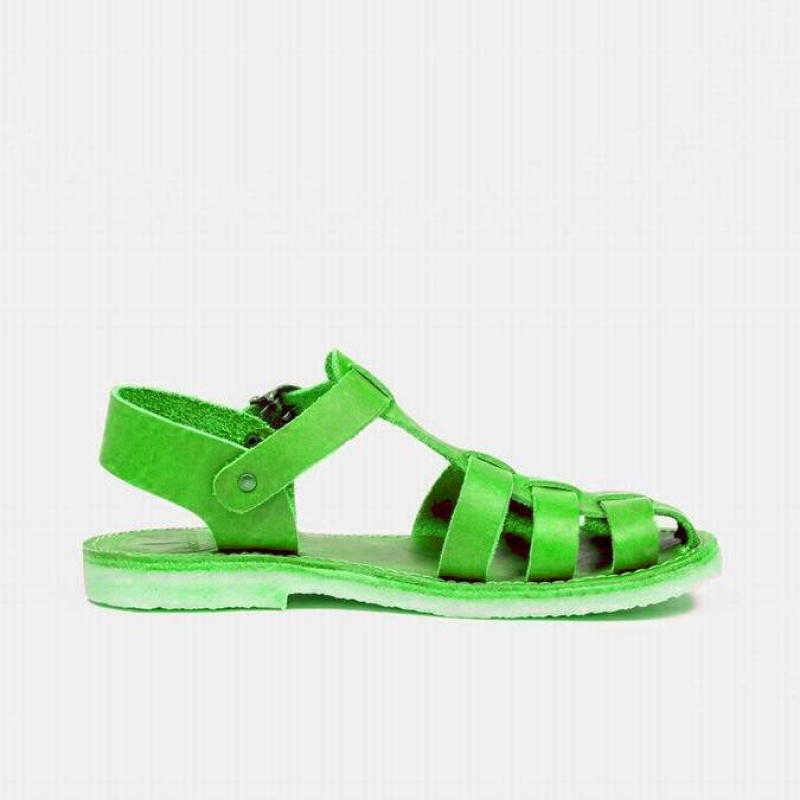 Men's Duckfeet Ringkobing Sandals Green | NZ UDAP14950