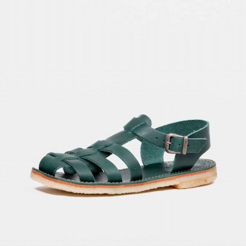 Men's Duckfeet Ringkobing Sandals Green | NZ LEPQ70489