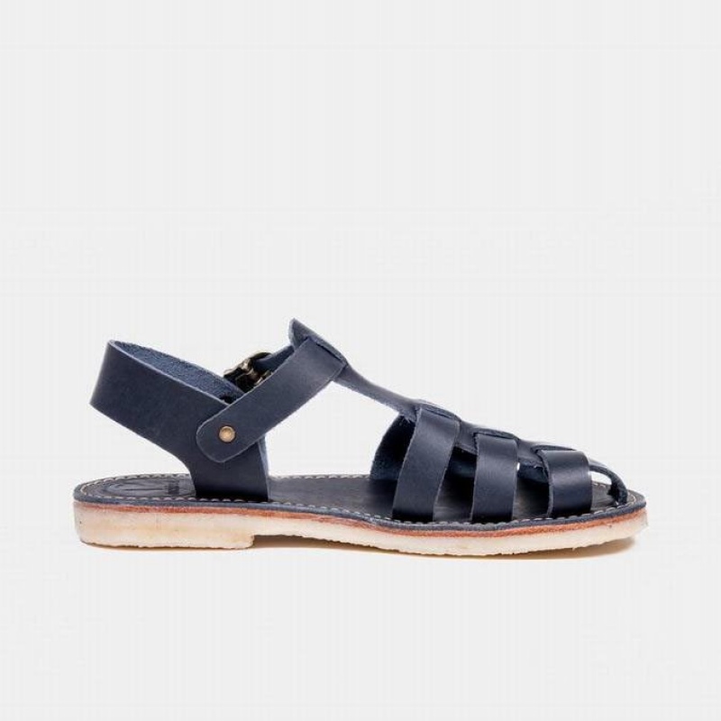 Men's Duckfeet Ringkobing Sandals Navy | NZ KACU07629