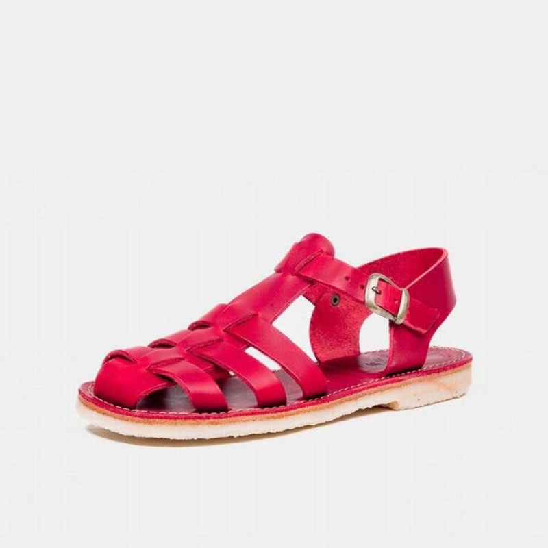 Men's Duckfeet Ringkobing Sandals Red | NZ LCEG41379