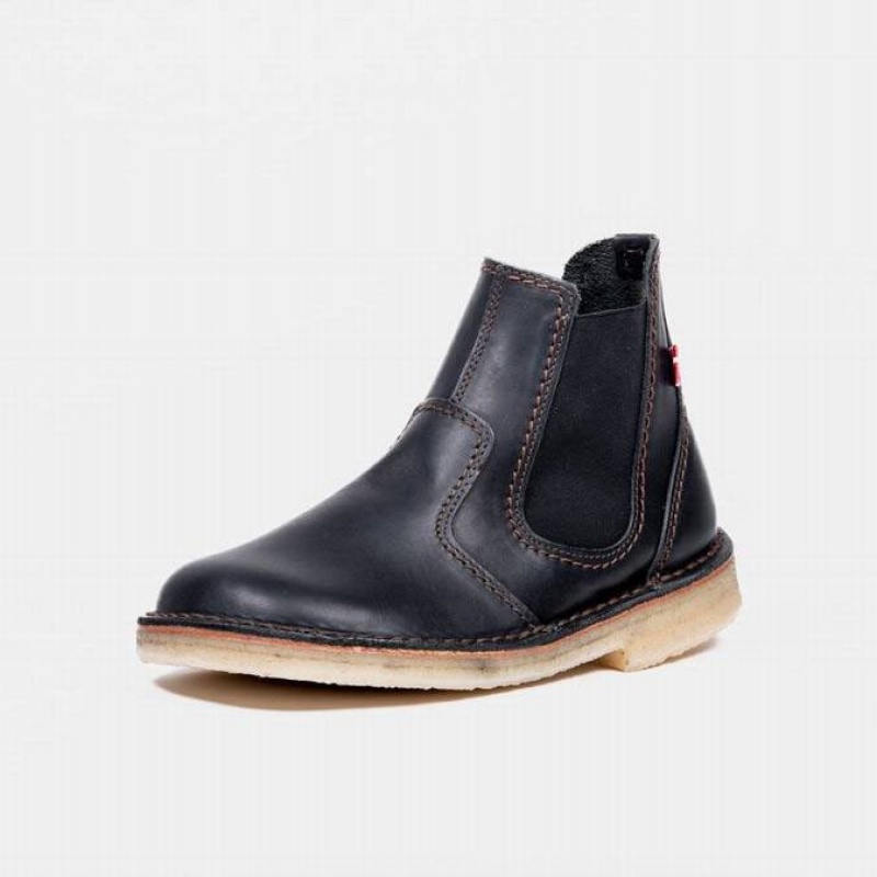 Men's Duckfeet Roskilde Chelsea Boots Black | NZ KUOH27609