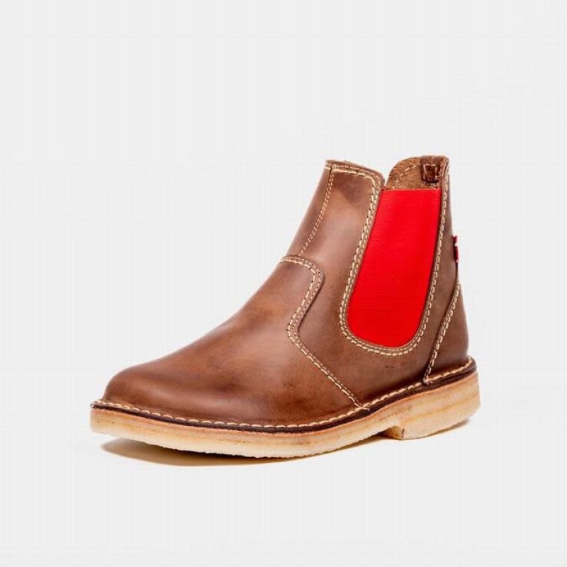 Men's Duckfeet Roskilde Chelsea Boots Brown | NZ GATH13604