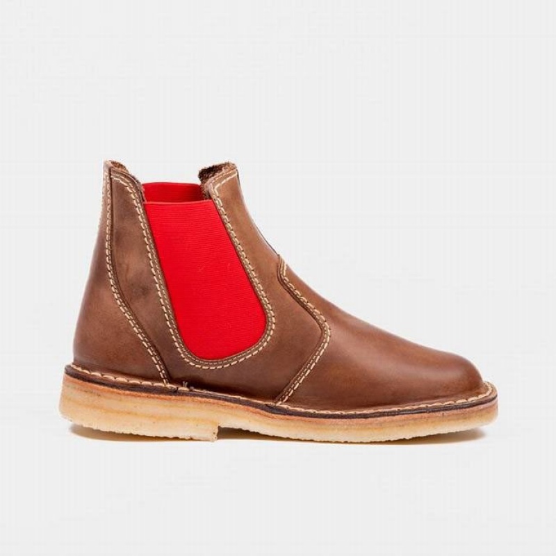 Men's Duckfeet Roskilde Chelsea Boots Brown | NZ GATH13604