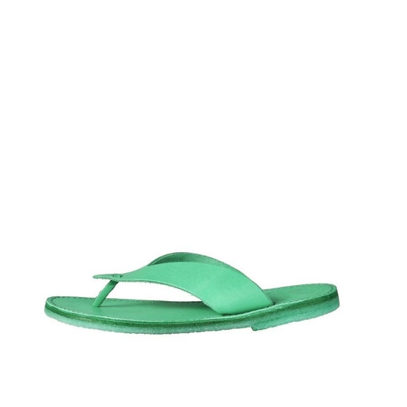 Women\'s Duckfeet Aero Flip Flops Green | NZ PDSZ92651