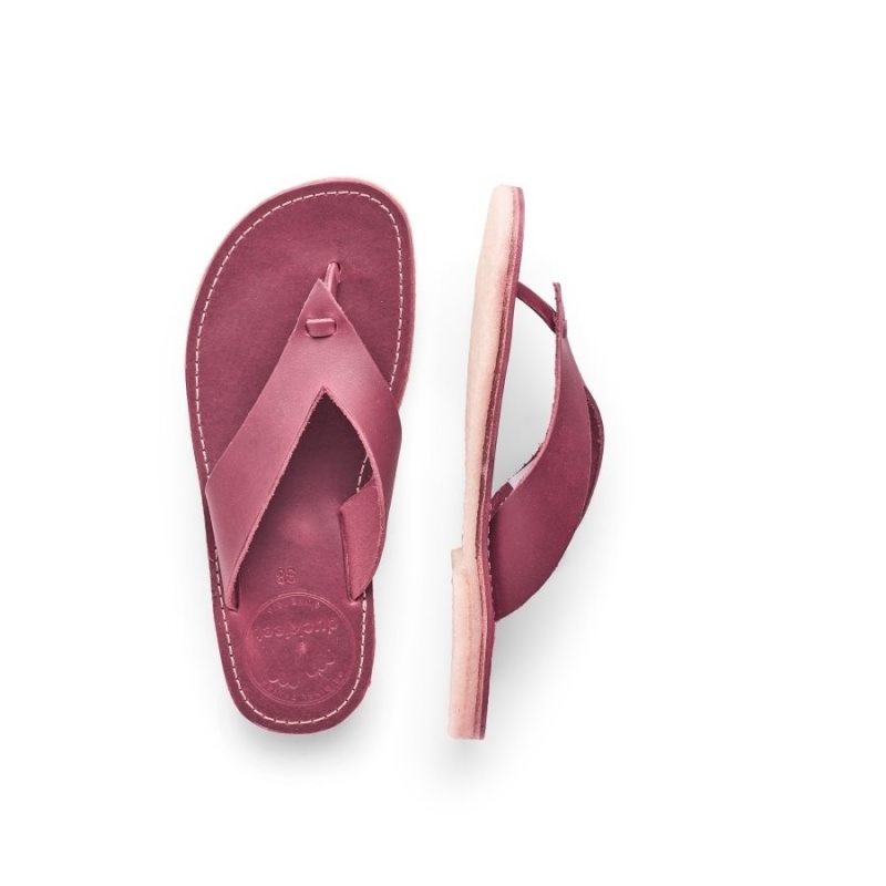 Women's Duckfeet Aero Flip Flops Red | NZ XTWK08435