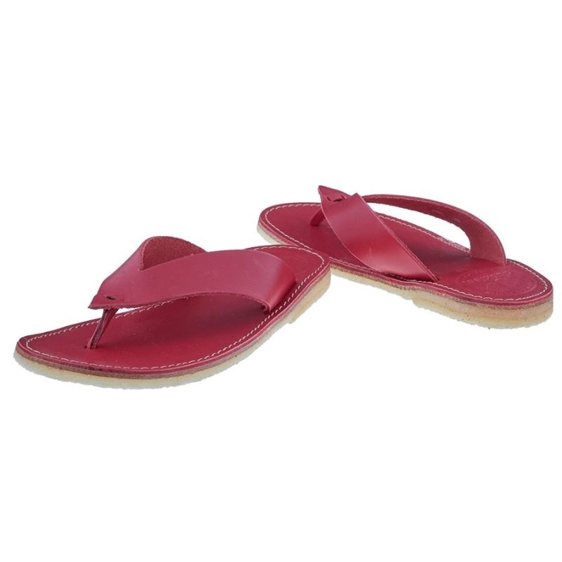 Women's Duckfeet Aero Flip Flops Red | NZ ZJFL62910