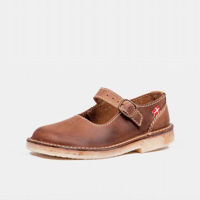 Women's Duckfeet Himmerland Mary Jane Shoes Brown | NZ OYTF36275