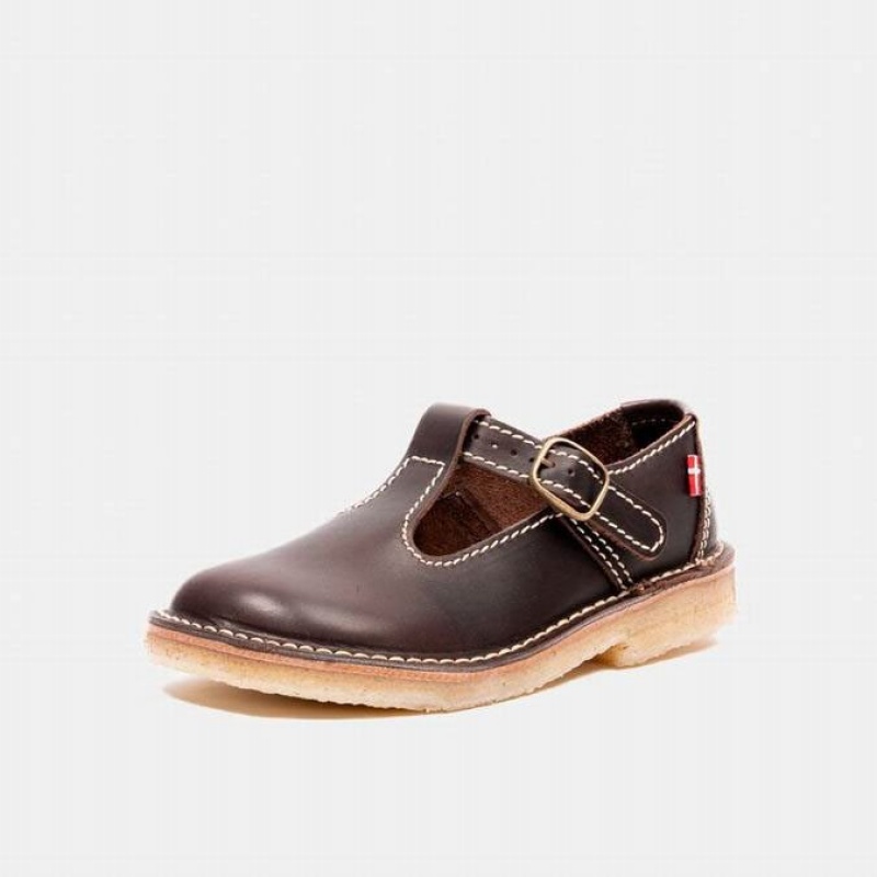 Women's Duckfeet Lolland Mary Jane Shoes Chocolate | NZ AWCQ82397