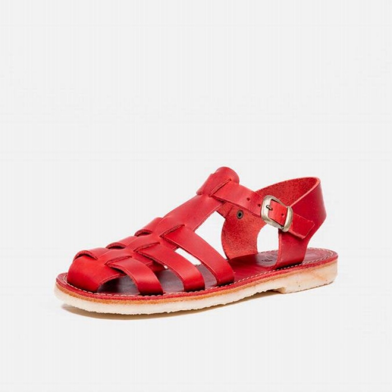 Women's Duckfeet Ringkobing Sandals Red | NZ KSQV08675