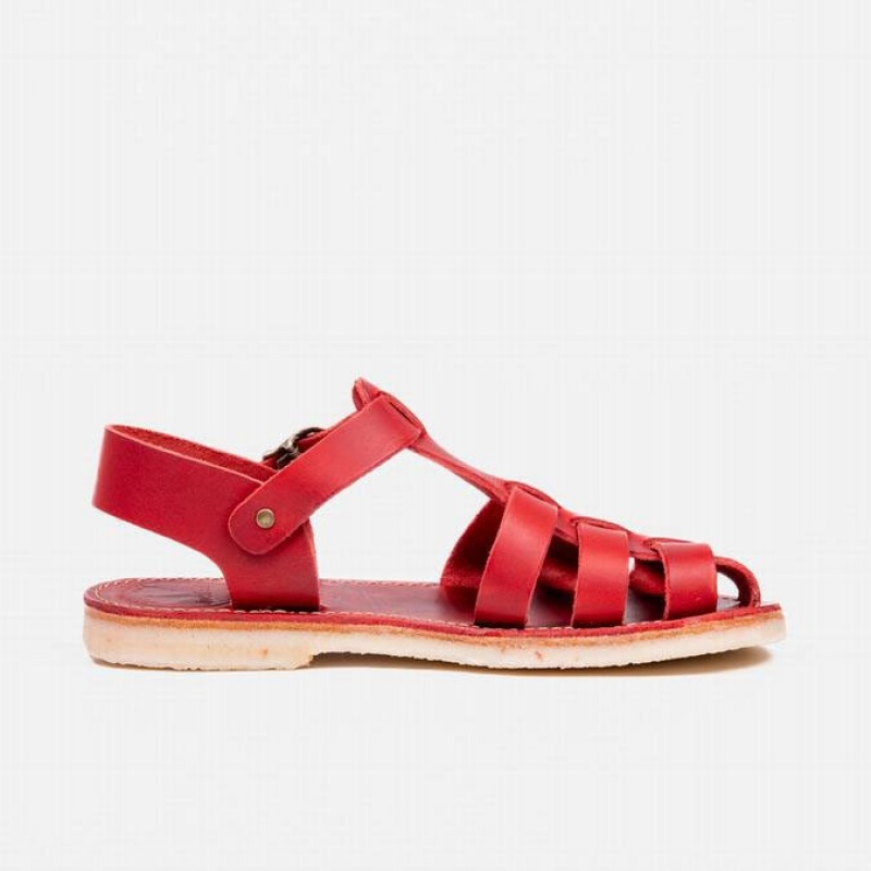 Women's Duckfeet Ringkobing Sandals Red | NZ KSQV08675