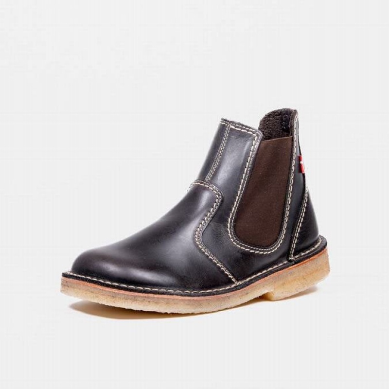 Women's Duckfeet Roskilde Chelsea Boots Black | NZ CXSQ52840